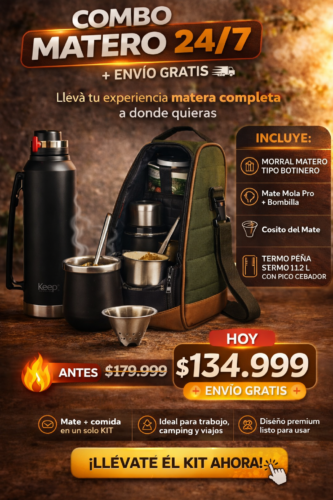 combo matero 24/7 + envío gratis